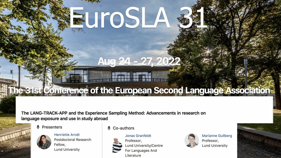 Picture from the EuroSLA31 program