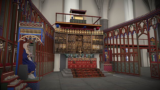 3d image of church altar