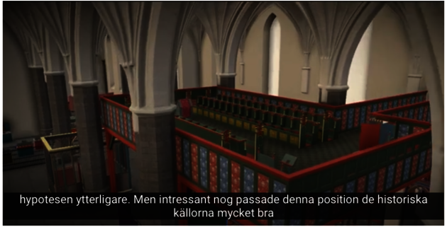 3D model of possible platform in Vadstena church