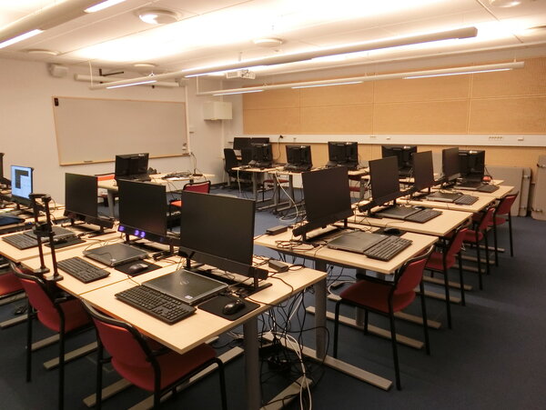 A room filled with computers