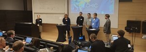 [Translate to English:] Marianne Gullberg leading the ECHIC panel discussion on Digital infrastructures for the Humanities 