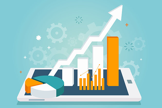 [Translate to Svenska:] statistical data, grafic illustration with graphs