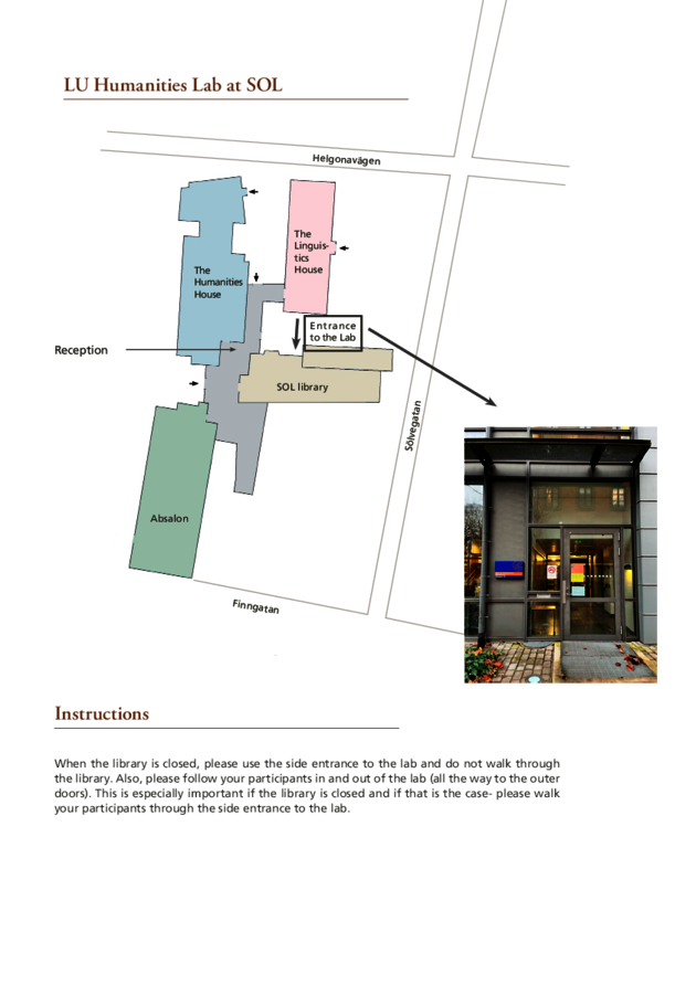 map over the building with entrances marked