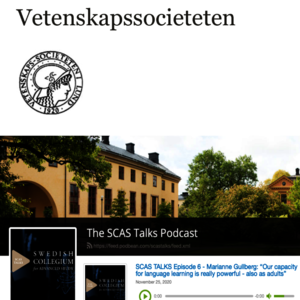 logo for vetenskaps sociteten and SCAS podcast