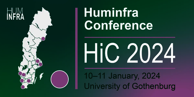 conference banner with Huminfra nodes marked on a map of Sweden